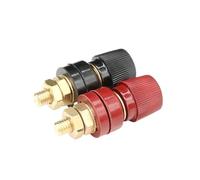 Borne de jonction puissance M5 M6 M8 M10, ensemble noir et rouge | Poteaux conducteurs en cuivre for le câblage de la batterie et de la jonction d'alimentation(M8 Set,1 pair)