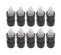 Borne de liaison M8, 10 pièces, borne d'inverseur à vis en fer pour Instrument électronique (Noire)