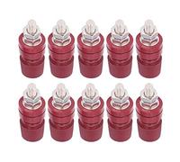 Borne de liaison M8, 10 pièces, borne d'inverseur à vis en fer pour Instrument électronique (Rouge)