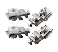 Borne de pour Mise à la Terre 42x20mm Borne de pour Mise à la(4pcs) | pour aluminium plaqué nickel, compatible rails C/U/H, installation rapide outils, pour toits et carports