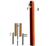 Borne de puisage jardin en bois exotique fixation platines| Boutté