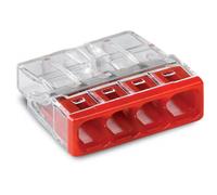 Borne de raccordement 4 fils rigides 2,5mm² Wago 2273-204