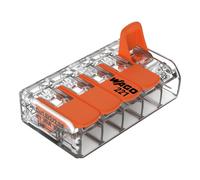 Borne de raccordement avec levier 5 fils max 6mm² Wago 221-615