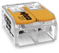 Borne de raccordement WAGO 221-612 flexible: 0.5-6 mm² rigide: 0.5-6 mm² Nombre de pôles: 2 transparent, orange