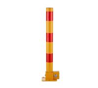 Borne de sécurité en Acier avec verrou, bloqueur de Parking pour allée de Garage, Poteau de contrôle de la Circulation, barrière d'allée de Garage personnelle, Poteau de stationnement (Jaune