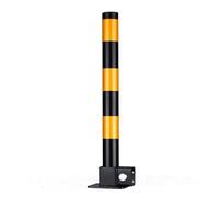 Borne de sécurité en Acier avec verrou, bloqueur de Parking pour allée, Poteau de contrôle de la Circulation, barrière d'allée de Garage personnelle, Poteau de stationnement (Noir (1 pièce))