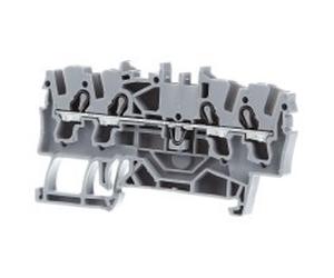 Borne de traversée 4 fils, TS 35 2002-1401 | WAGO | 2002-1401 | Bloc de jonction traversant