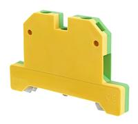 Borne de traversée à vis 2 connexions protection PE 16 mm² section verte/jaune