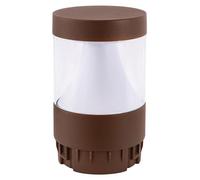 Borne D'Éclairage Ges2391 En Aluminium Marron - Tête Avec Module Led 12W/16W/20W, Ip65, 3000K/4000K/5000K, Traitement C4 - Gealuce