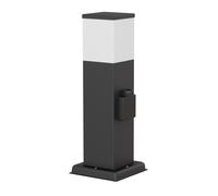 Borne d'éclairage POLLY pour l'extérieur 35cm noir prise de courant incl. [EEK: E]