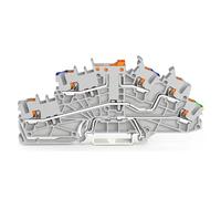 Borne d'étage WAGO ; avec bouton-poussoir ; 2,5 mm² ; gris 2203-6641