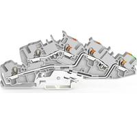 Borne d'étage WAGO ; avec fenêtre d'actionnement et bouton-poussoir ; 4 mm² ; gris 2205-7545