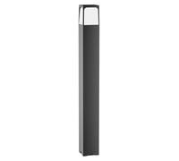 Borne D'Extérieur Ges2033 En Aluminium Anthracite, Raccordement E27 Max 18W, Ip44, Diffuseur Opale Haute Résistance - Gealuce