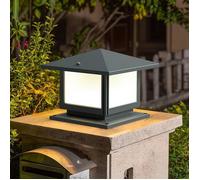 Borne Éclairage Extérieur, Lampe de Pilier E27 en Aluminium IP45, Ampoule LED 12W 3000K/4500K/6000K, Potelet Lumineux pour Chemin,