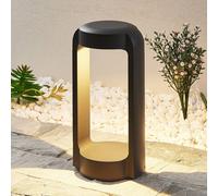 Borne extérieur LED Habsa Lucande, noir, Aluminium, Moderne, Borne Eclairage Exterieur