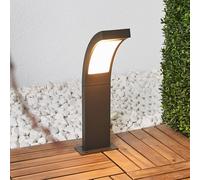 Borne extérieur LED Juvia Lucande, noir, Aluminium, Moderne, Borne Eclairage Exterieur