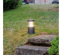 Borne extérieur LED Lucius Lucande, noir, Aluminium, Moderne, Borne Eclairage Exterieur