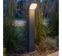 Borne extérieur LED Tinna Lucande, noir, Aluminium, Moderne, Borne Eclairage Exterieur