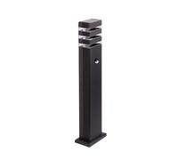 Borne extérieure 60cm détecteur GU10 IP44 noire alu