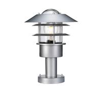 Borne extérieure argent inox E27 60W Helsingor Elstead
