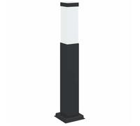 Borne extérieure - Borne lumineuse - vidaXL - acier inoxydable - noir - 50 cm - IP44 2295067