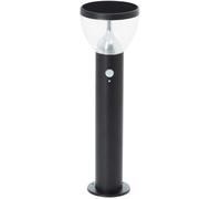 BRILLIANT Lampadaire solaire d'extérieur noir TULIP | avec détecteur de mouvement | 3W 430lm 3000K | acier inoxydable/plastique