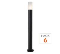 Bornes extérieures LED, 1 mètre, IP65, 220V, pour ampoule E27 - Lot de 6