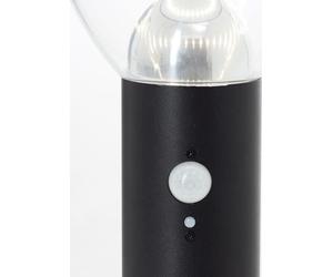 Borne Extérieure LED Solaire BRILLIANT TULIP, Détecteur de Mouvement, Acier Inoxydable, 4W, Noir, 52x16 cm
