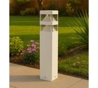 Borne extérieure pyramide 40cm blanc