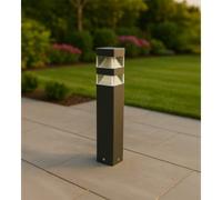 Borne extérieure pyramide 60cm gris anthracite