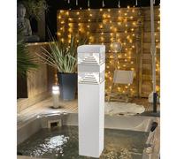 Borne extérieure pyramide piscine 40cm blanc