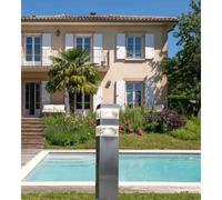 Borne extérieure pyramide piscine 60cm inox