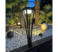 Borne extérieure solaire luxor avec détecteur de mouvements noir