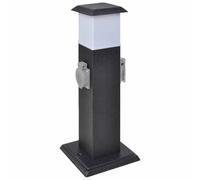 Borne Jardin Électrique 2 Prises avec Lampe Bloc Prises Extérieures vidaXL