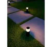 CALEX Outdoor Lampe de Jardin LED WiFi, RGB, Blancs CCT ajustables, Alexa/Google/Siri, Dimmable, Noir, IP54