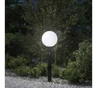 Borne lumineuse avec capteur et prise 80 cm Noir IP44 vidaXL