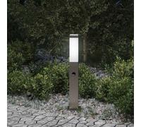 Borne lumineuse avec détecteur 50 cm en acier inoxydable IP44 vidaXL