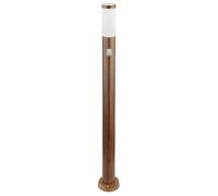 Borne lumineuse avec détecteur de mouvement extérieur capteur de lampe lampadaire aspect bois, télécommande dimmable, acier inoxydable, 1x LED RGB 8,5W 806Lm, DxH 12,7x110cm