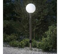 Borne lumineuse avec détecteur et prise 120 cm acier inoxydable IP44 vidaXL