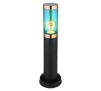 Borne lumineuse dimmable avec télécommande Lampadaire d'extérieur à LED, changement de couleur RVB, plastique en acier inoxydable, 8,5W 806lm blanc chaud, DxH 7,6x45 cm
