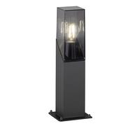 Borne lumineuse E27 éclairage de chemin d'extérieur extérieur noir éclairage d'extérieur lampadaire de jardin, métal plastique, 1x E27, LxlxH 8,5x8,5x40 cm, Wofi 12222
