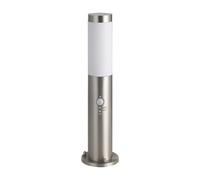 Lampe de socle Helsinki acier inoxydable avec détecteur de mouvement 45cm hauteur IP44