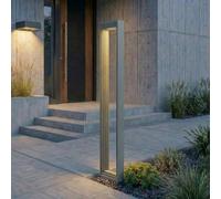 Borne lumineuse extérieur Ashkan Lucande, gris, Métal, Moderne, Eclairage Exterieur LED