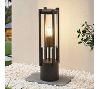Borne lumineuse extérieur Brienne Lucande, dimmable, noir, Aluminium, Moderne, Luminaire extérieur