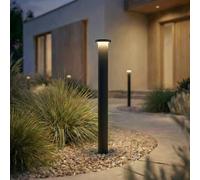 Borne lumineuse extérieur Cirel Lindby, noir, Aluminium, Moderne, Eclairage Exterieur LED
