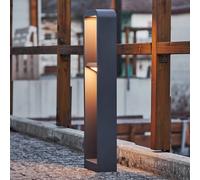Borne lumineuse extérieur Darko Lindby, gris, Aluminium, Moderne, Eclairage Exterieur LED