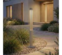Borne lumineuse extérieur Fjorya Lindby, gris, Aluminium, Moderne, Eclairage Exterieur LED