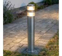 Borne lumineuse extérieur LANEA Lindby, gris, Inox, Moderne, Eclairage Exterieur LED