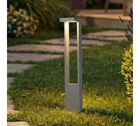 Borne lumineuse extérieur Lonete Lindby, gris, Aluminium, Moderne, Eclairage Exterieur LED