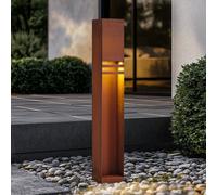 Borne lumineuse extérieur Oxido Lucande, marron, Métal, Moderne, Eclairage Exterieur LED